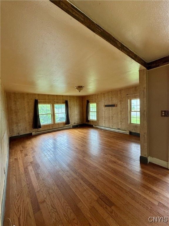 Empty room, Interior, Wooden Beams, Wood Texture Flooring, Wooden Walls