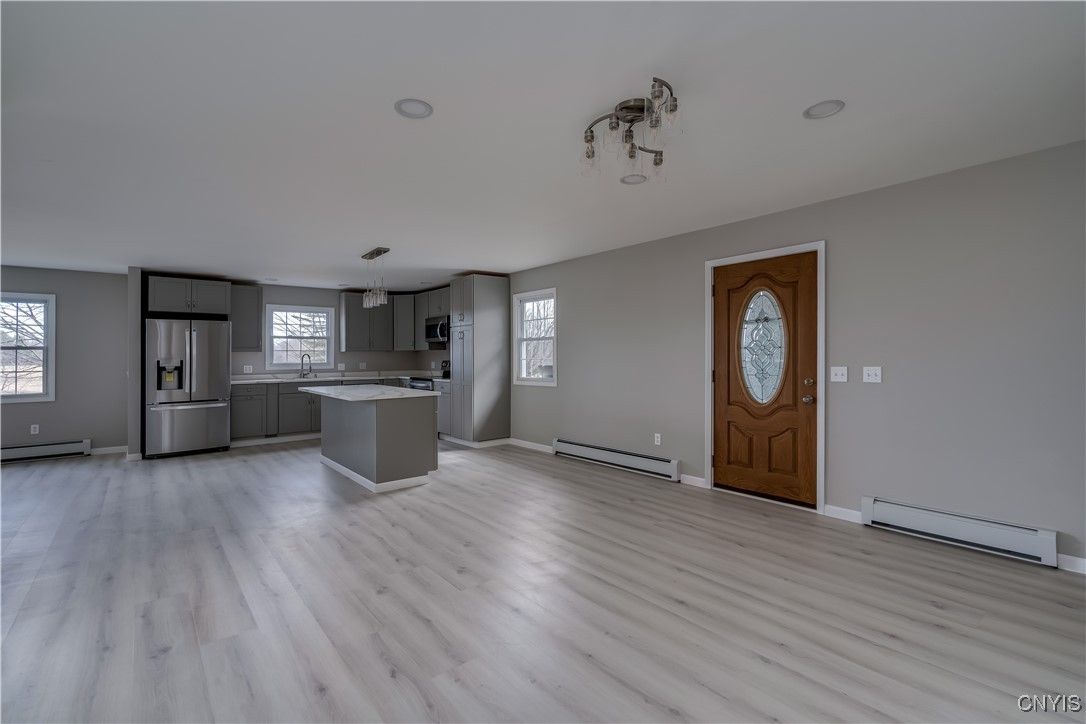 Empty room, Interior, Kitchen, Wood Texture Flooring