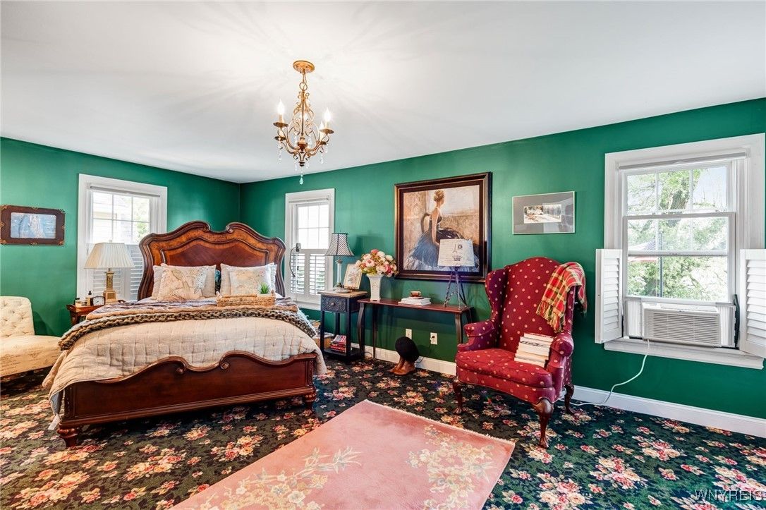 Bedroom, Chandelier, Interior