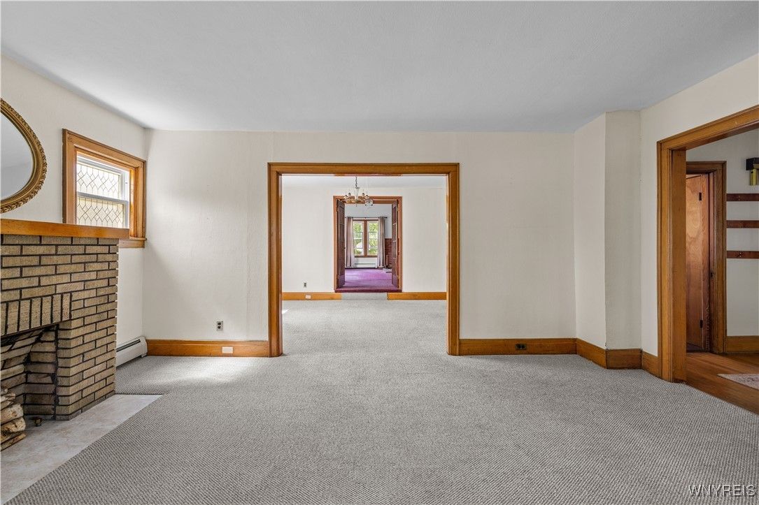 Empty room, Fireplace, Interior