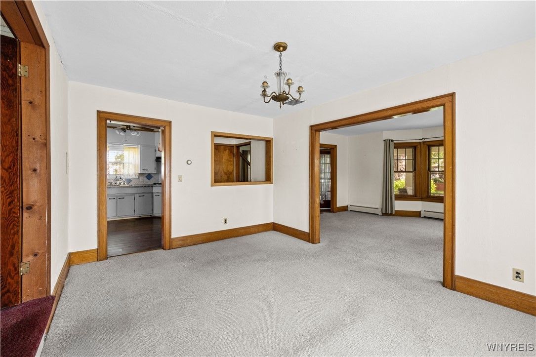 Chandelier, Empty room, Interior