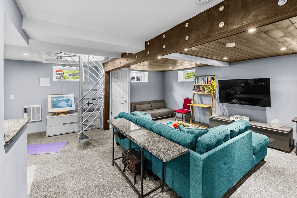Interior, Living room, Recessed Lighting