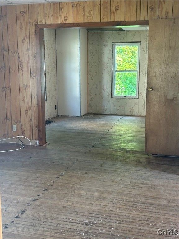 Empty room, Interior, Wood Texture Flooring, Wooden Walls