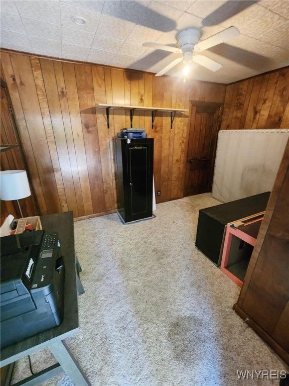 Home Office, Interior, Wooden Walls
