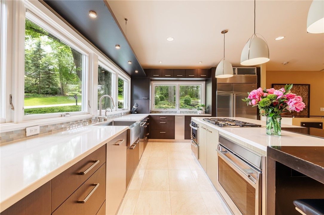 Interior, Kitchen, Pendant Lights, Recessed Lighting, Stainless Steel Appliances