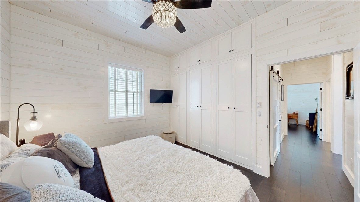 Bedroom, Interior, Wood Texture Flooring, Wooden Walls