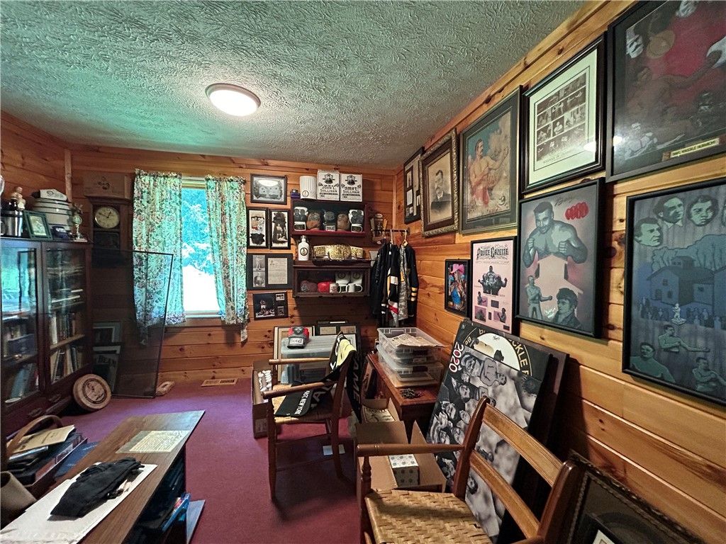 Home Office, Interior, Recessed Lighting, Wooden Walls
