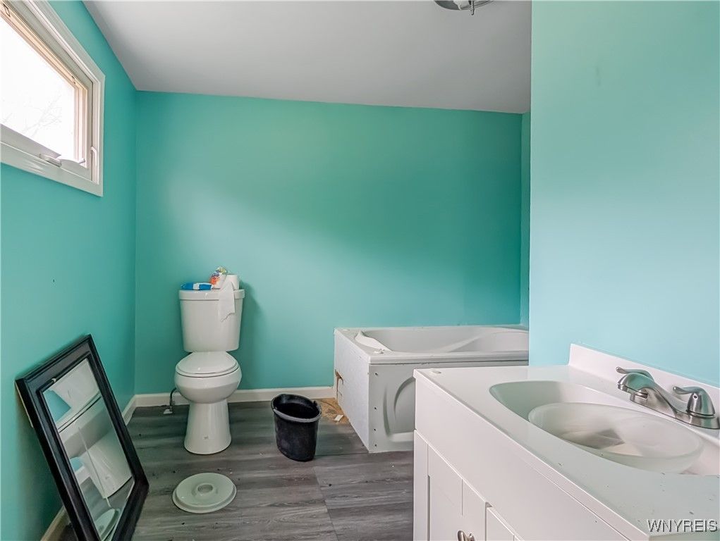 Bathroom, Interior, Wood Texture Flooring