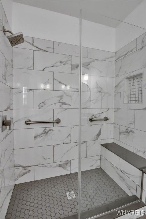 Bathroom, Glass Shower, Interior, Marble Walls