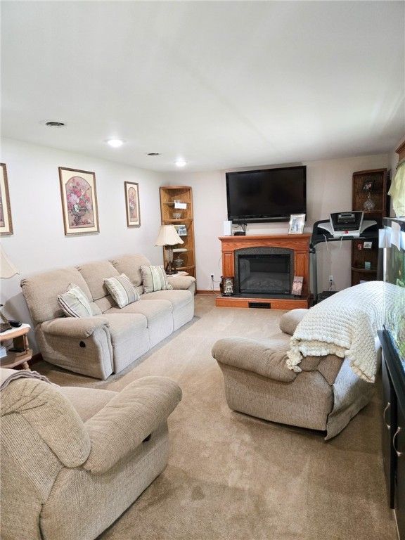 Fireplace, Interior, Living room, Recessed Lighting
