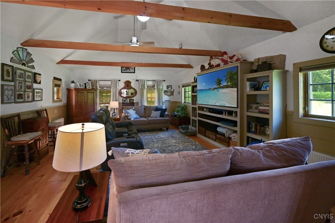 Interior, Living room, Wooden Beams, Wood Texture Flooring