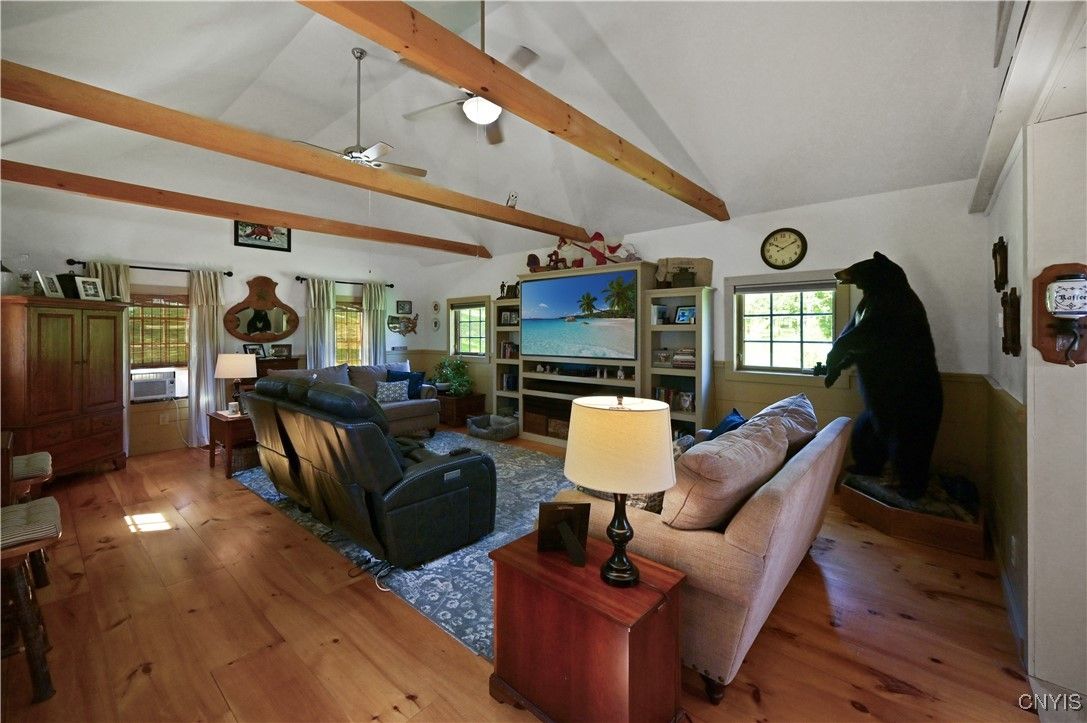 Interior, Living room, Wooden Beams, Wood Texture Flooring