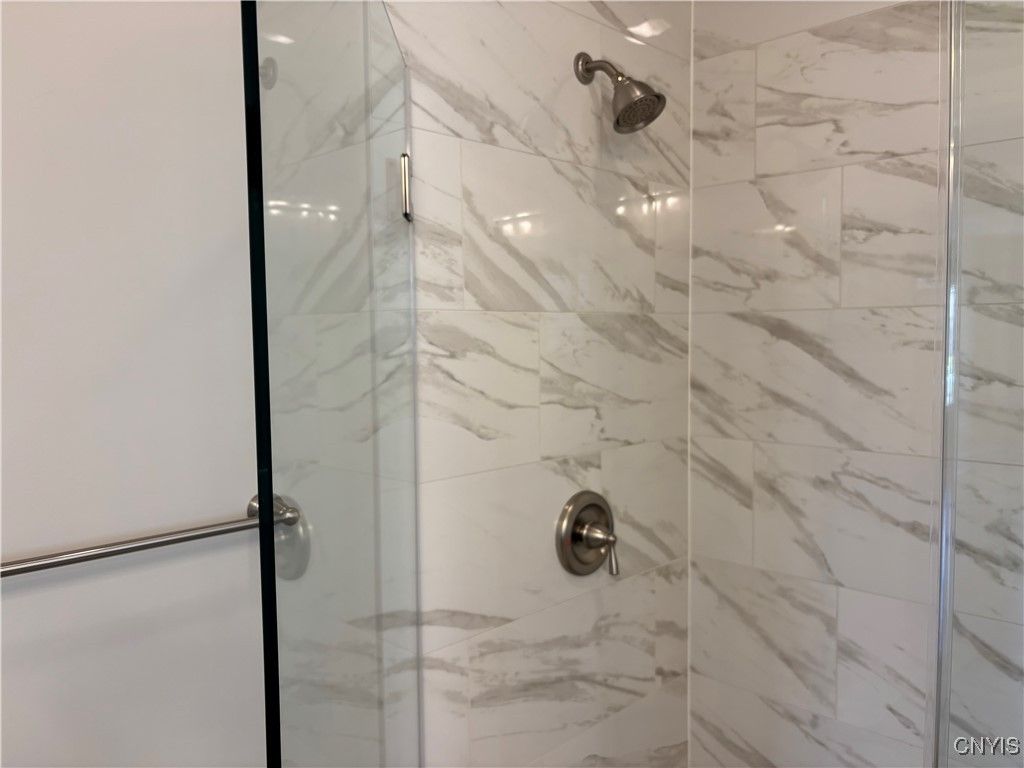 Bathroom, Glass Shower, Interior, Marble Walls
