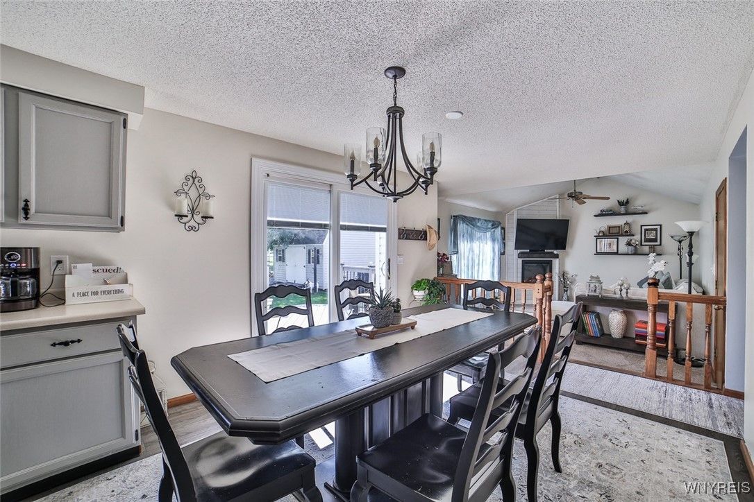 Chandelier, Dining room, Fireplace, Interior, Living room