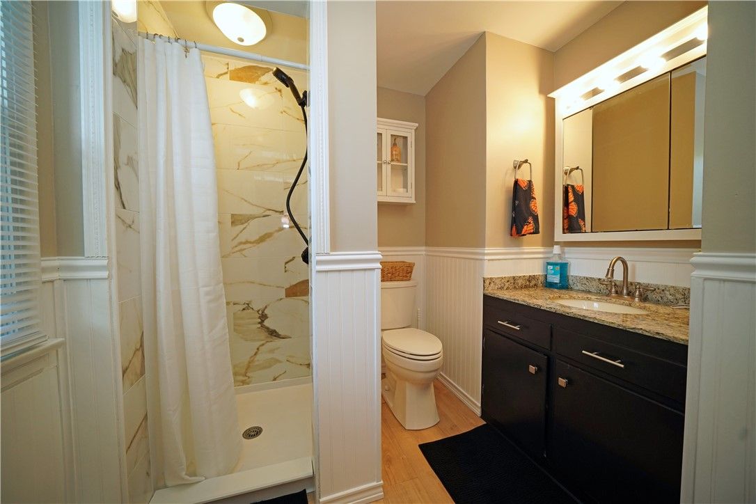 Bathroom, Interior, Marble Walls, Wood Texture Flooring