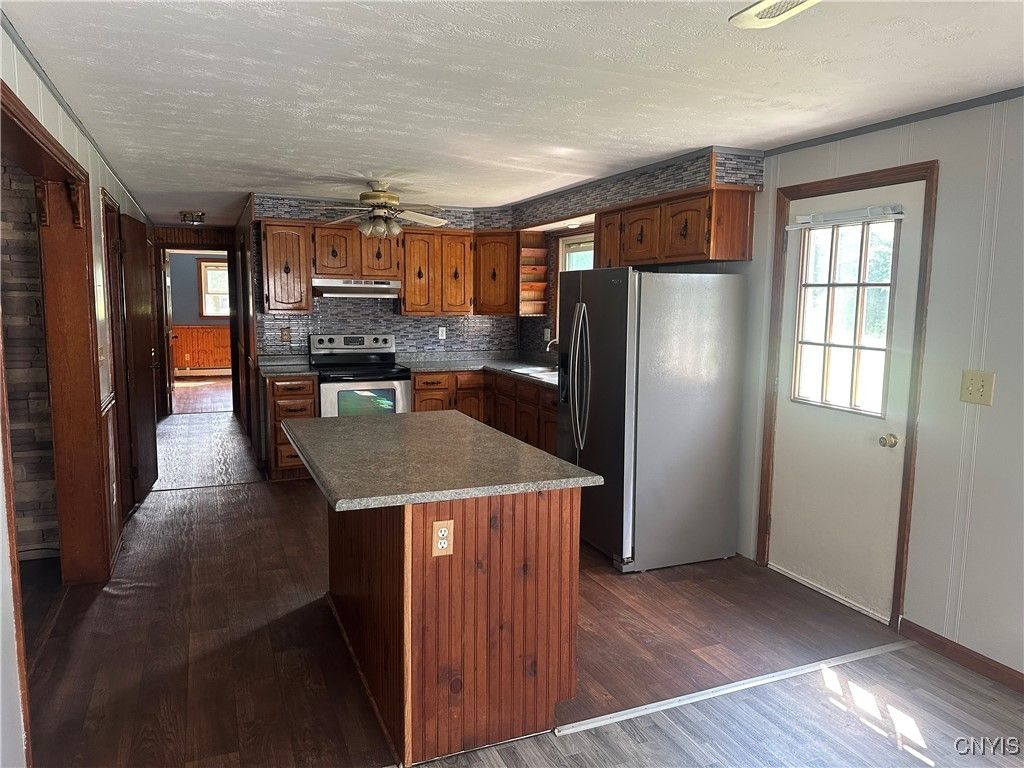 Interior, Kitchen, Wood Texture Flooring