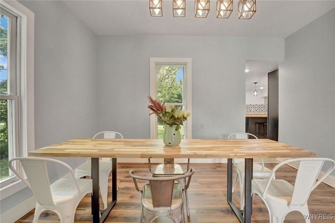 Dining room, Interior, Wood Texture Flooring