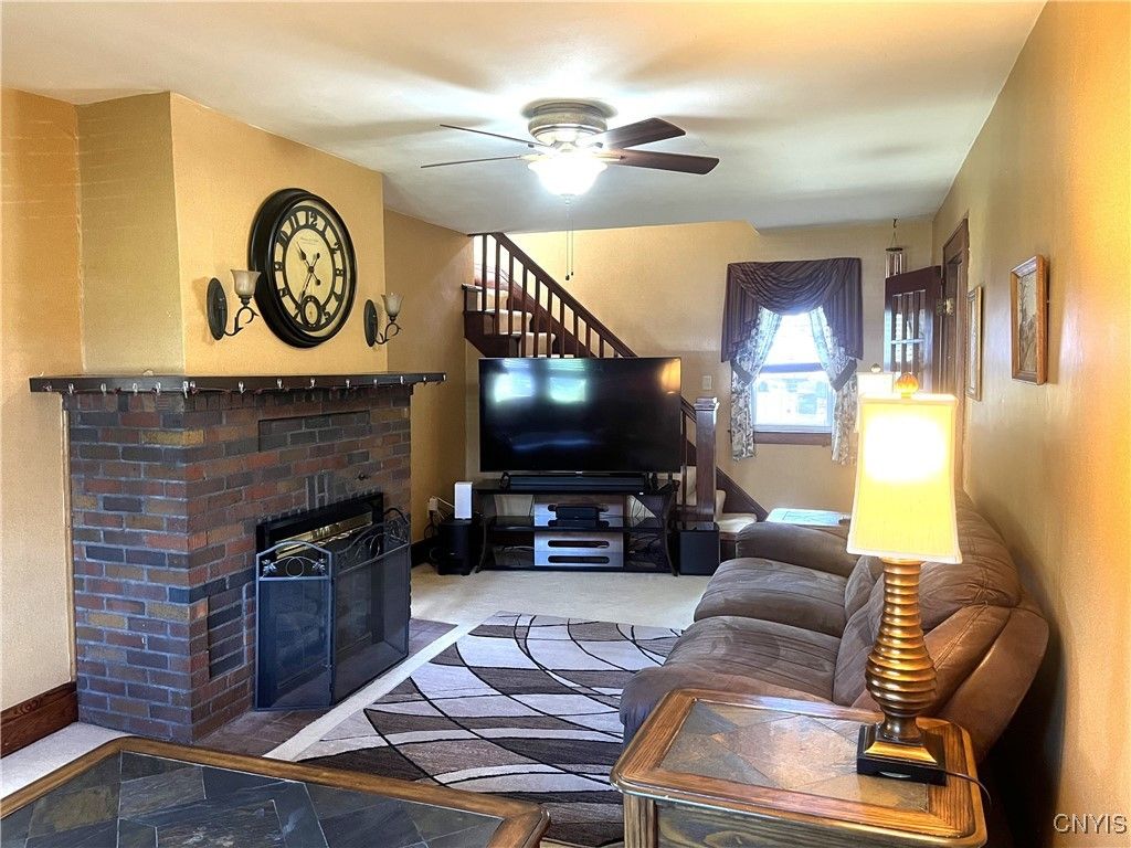 Fireplace, Interior, Living room, Stone Walls