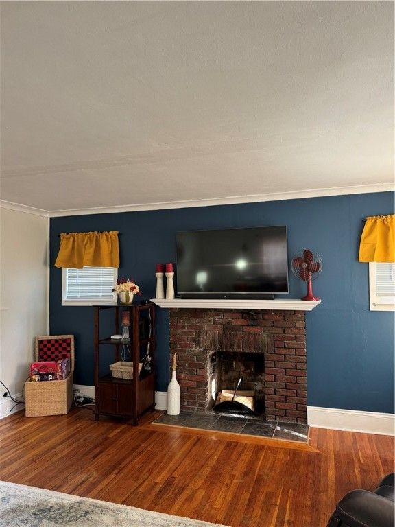Fireplace, Interior, Wood Texture Flooring