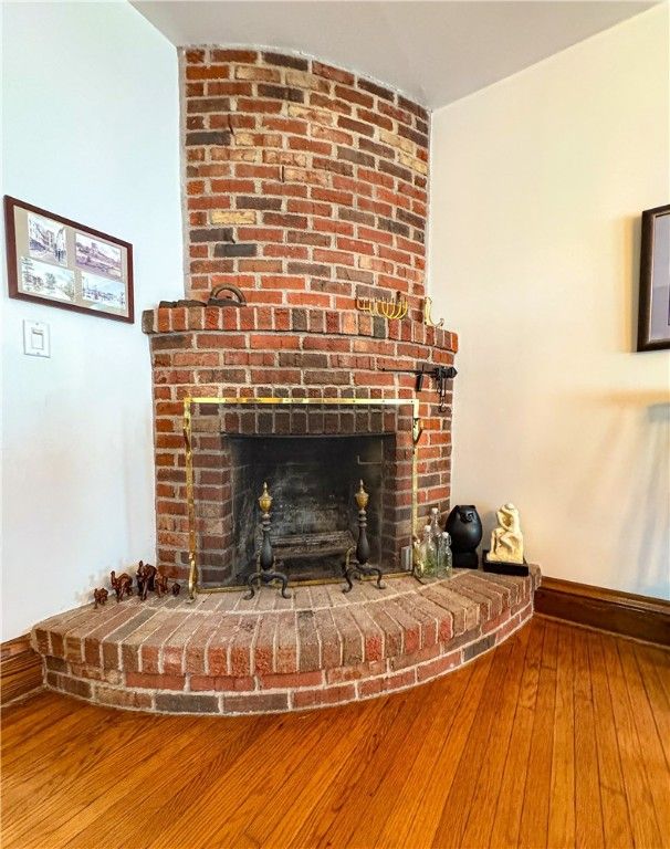 Fireplace, Interior, Stone Walls, Wood Texture Flooring