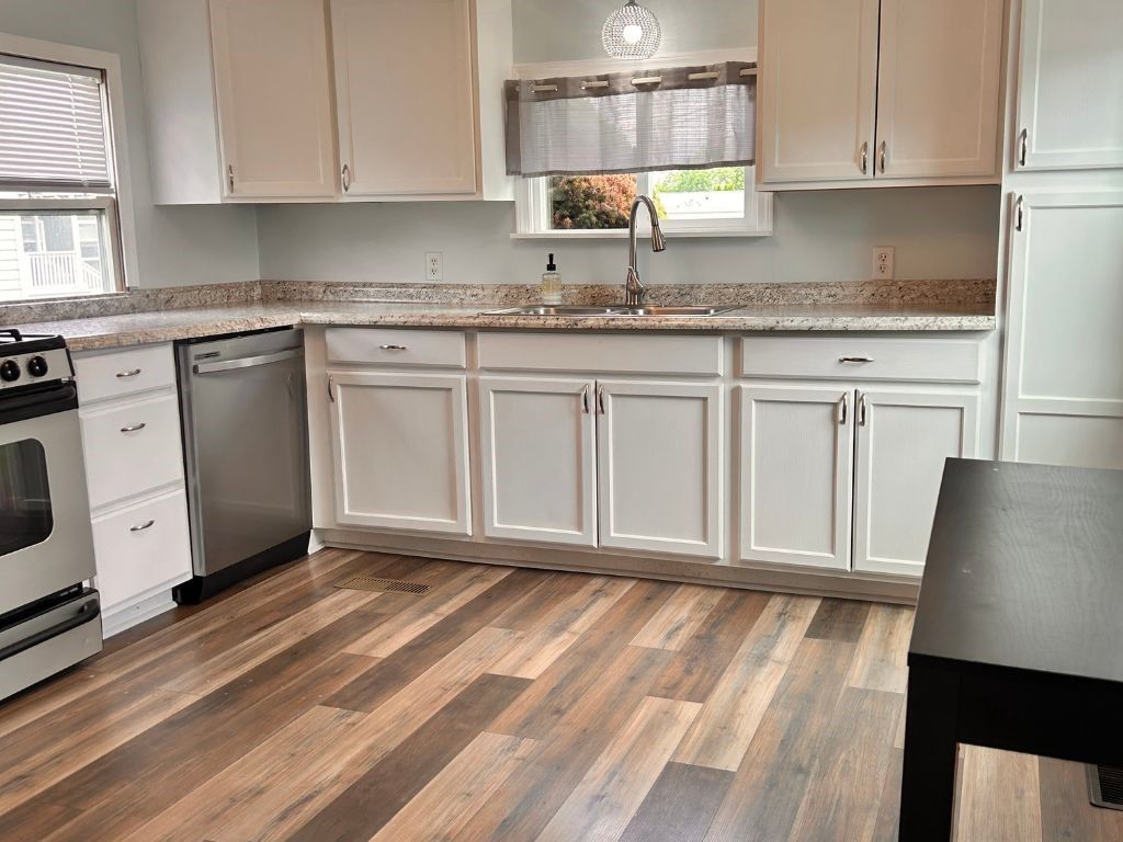 Interior, Kitchen, Wood Texture Flooring