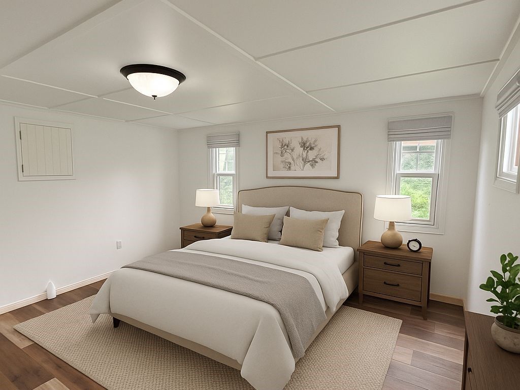 Bedroom, Interior, Wood Texture Flooring