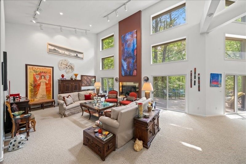 Fireplace, Interior, Living room, Recessed Lighting