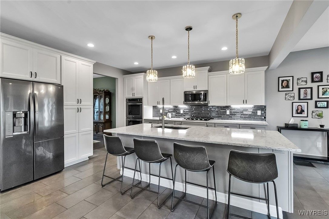 Interior, Kitchen, Pendant Lights, Recessed Lighting, Stainless Steel Appliances