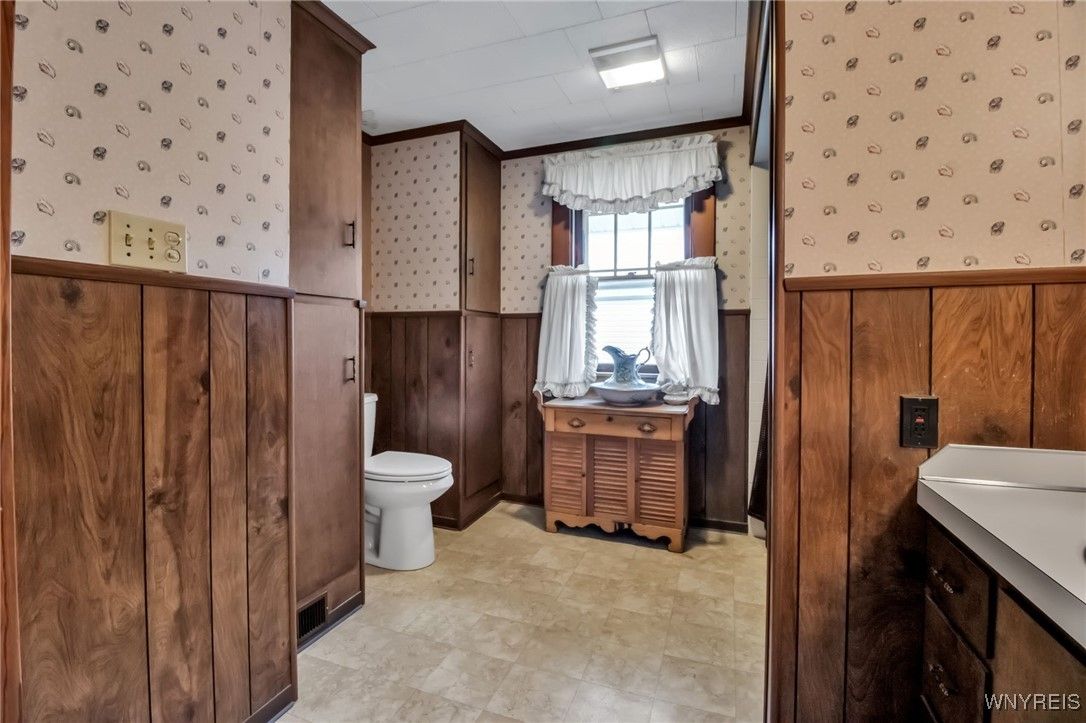 Bathroom, Interior, Wooden Walls