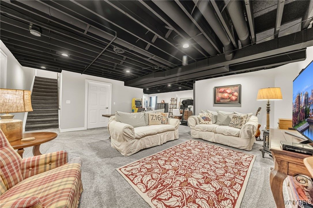 Interior, Living room, Recessed Lighting