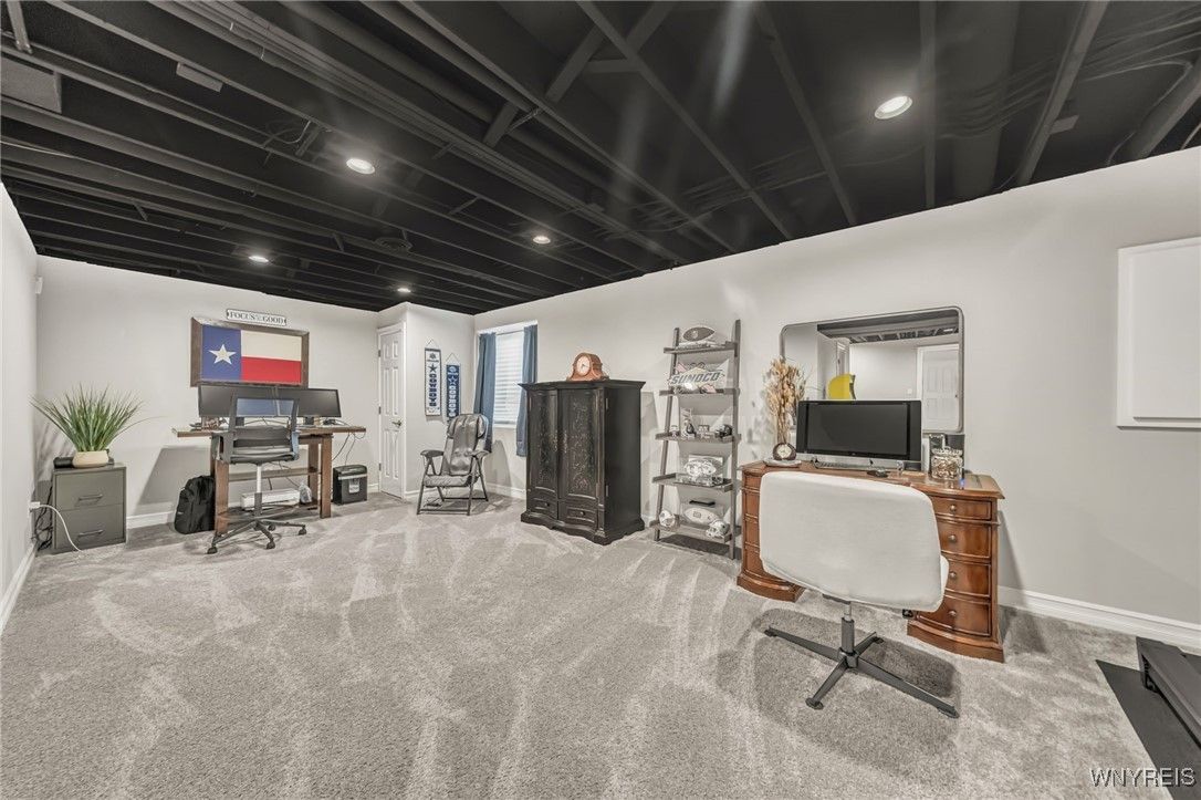 Home Office, Interior, Recessed Lighting
