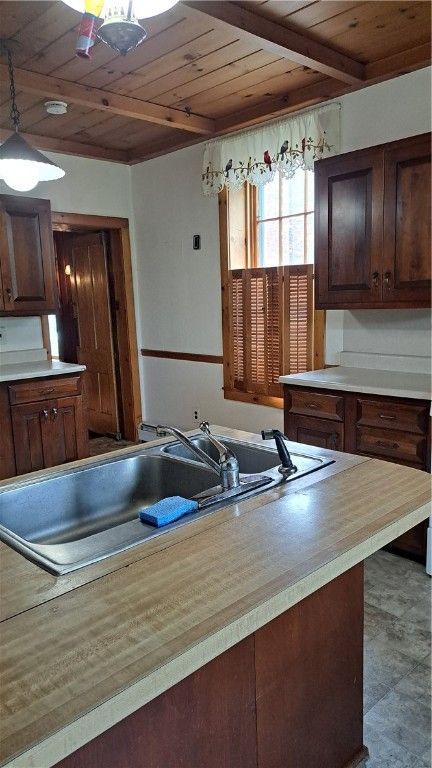 Interior, Kitchen, Pendant Lights, Wooden Ceilings