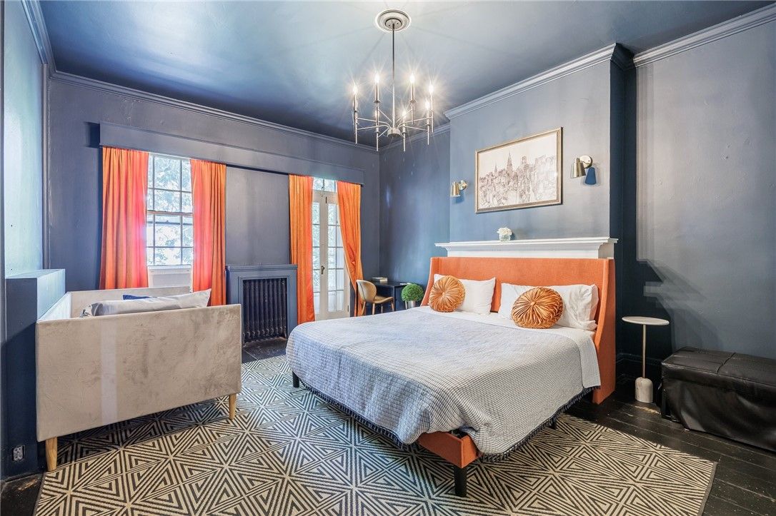 Bedroom, Chandelier, Interior