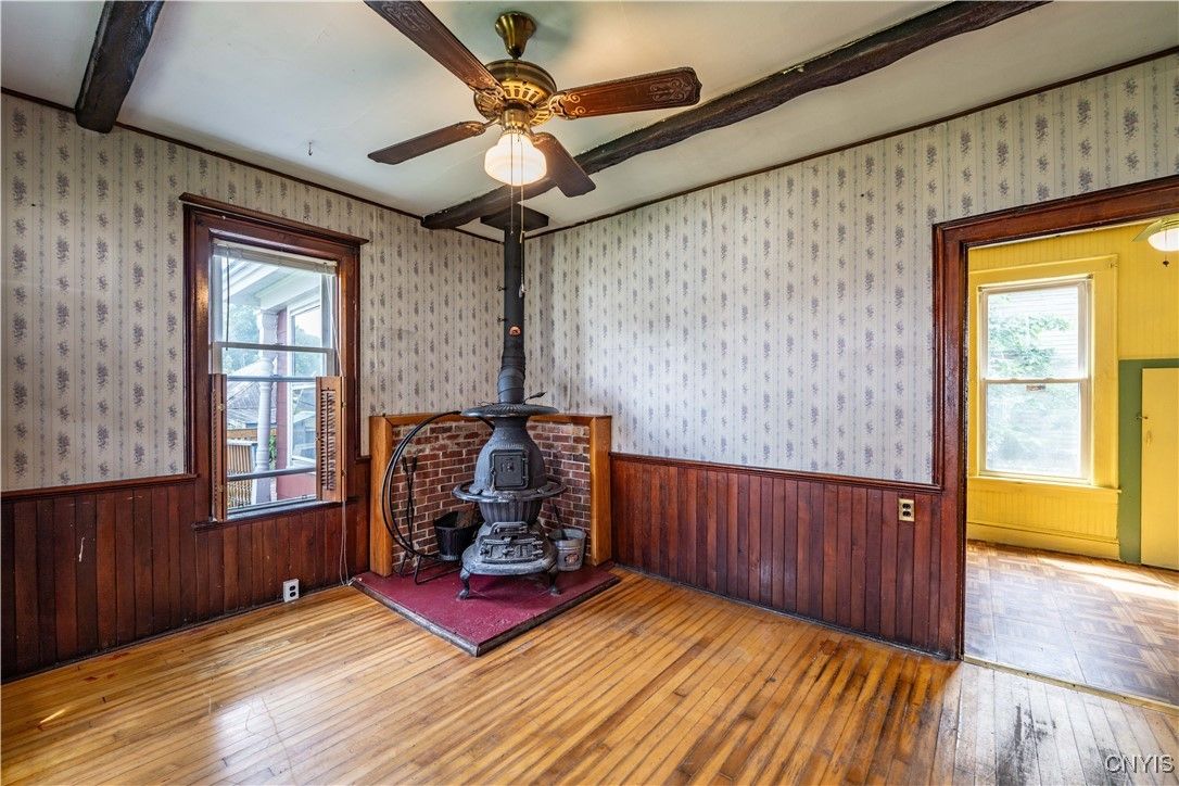 Fireplace, Interior, Wood Texture Flooring