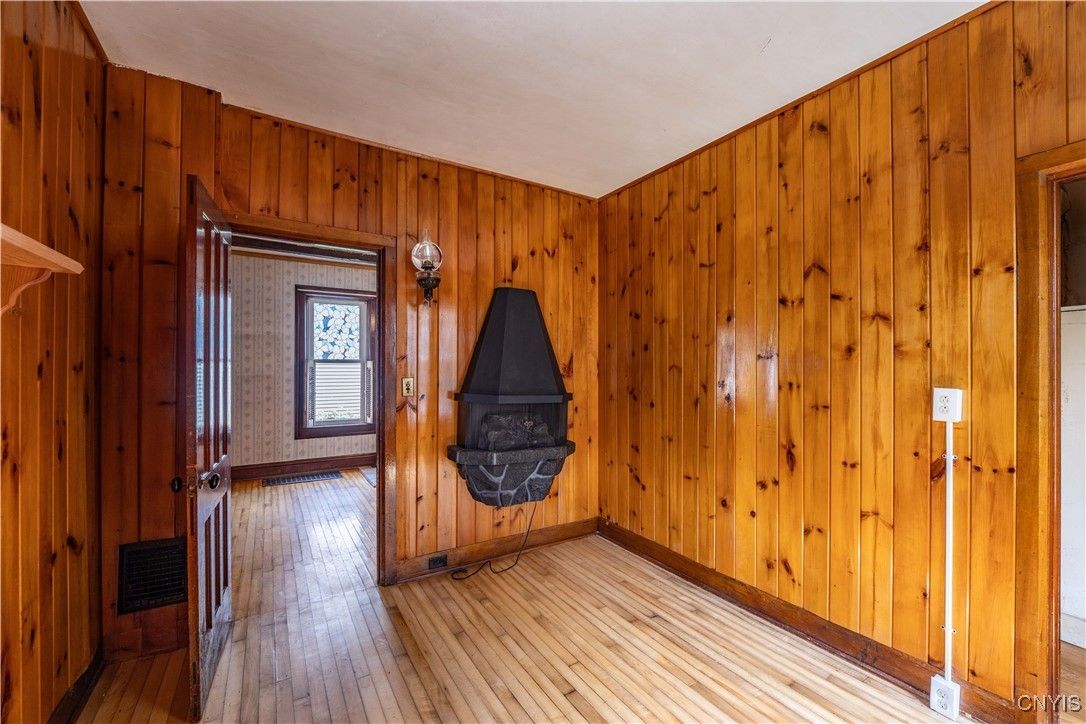 Fireplace, Interior, Wood Texture Flooring, Wooden Walls
