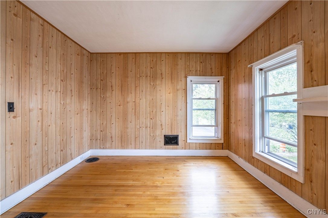 Empty room, Interior, Wood Texture Flooring, Wooden Walls