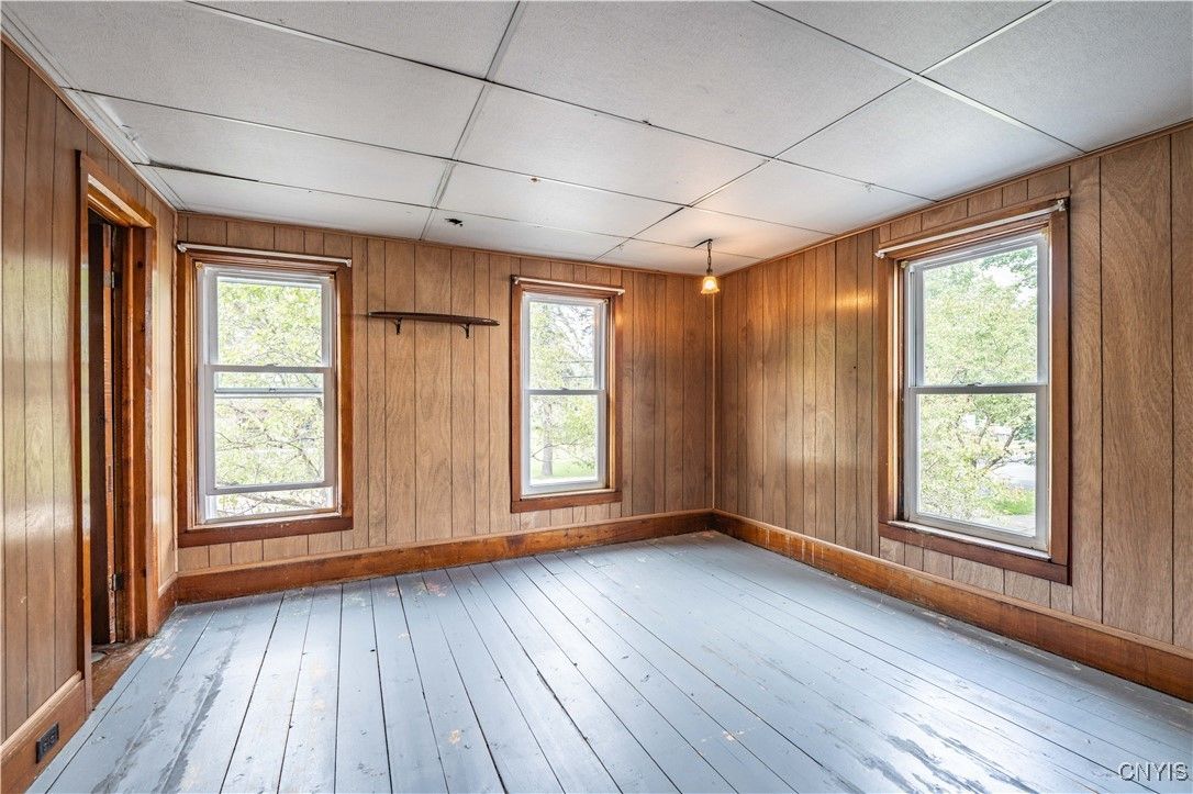 Empty room, Interior, Wood Texture Flooring, Wooden Walls