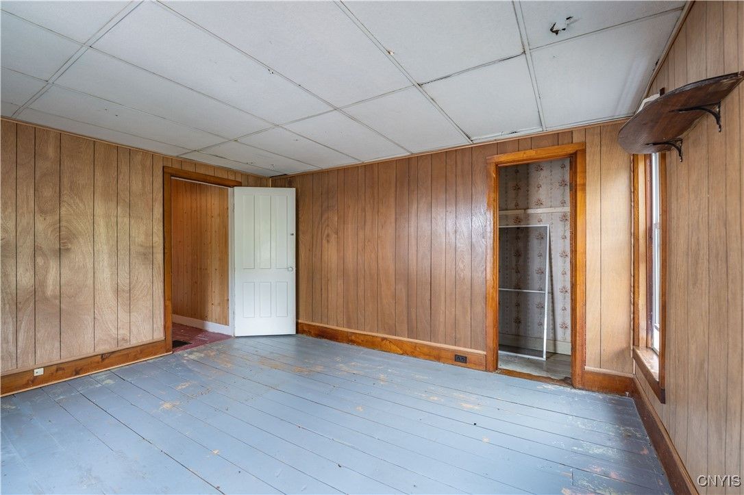 Empty room, Interior, Wood Texture Flooring, Wooden Walls
