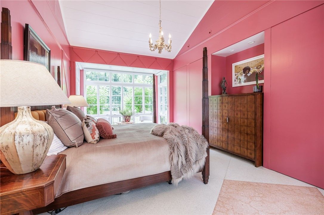 Bedroom, Chandelier, Interior