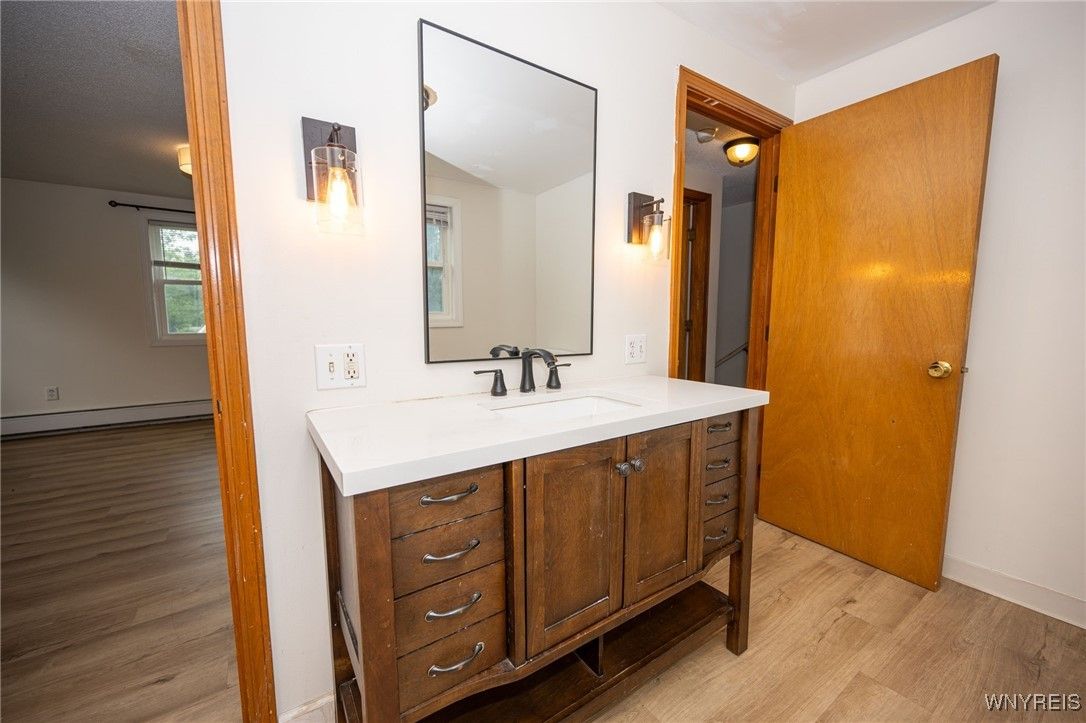 Bathroom, Interior, Wood Texture Flooring