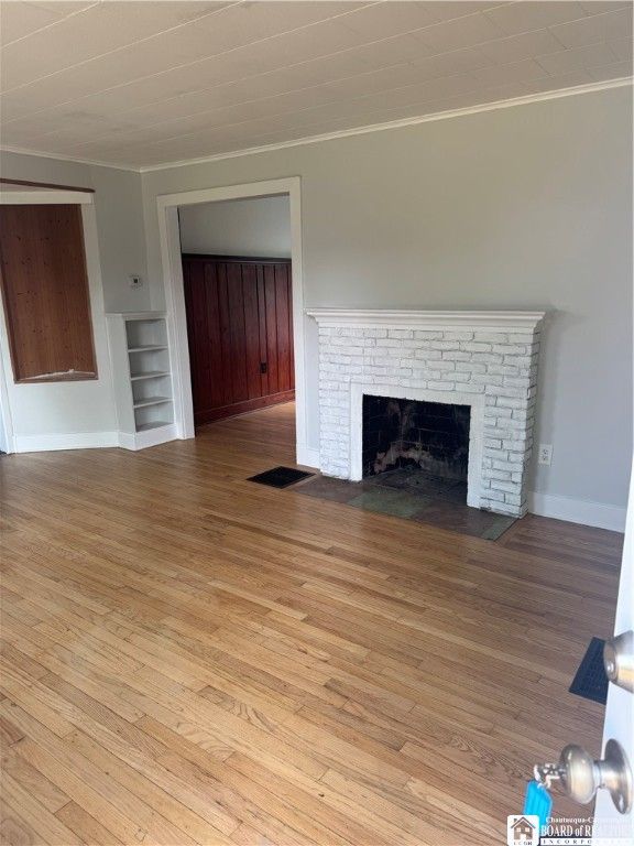 Fireplace, Interior, Wood Texture Flooring