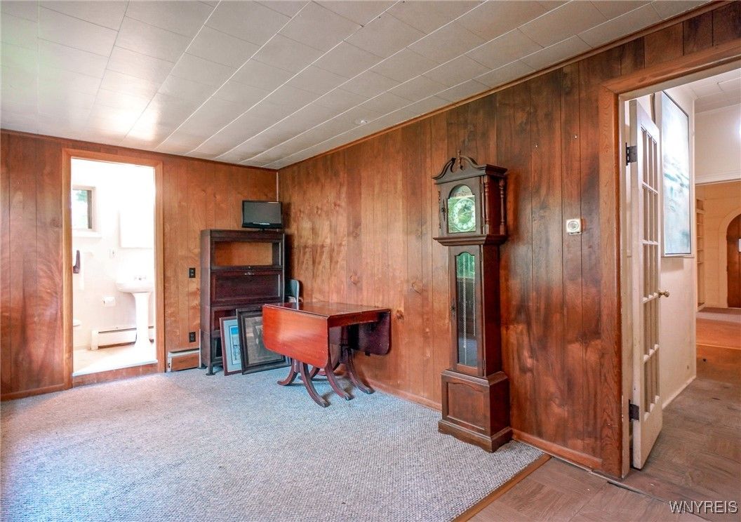 Home Office, Interior, Wooden Walls