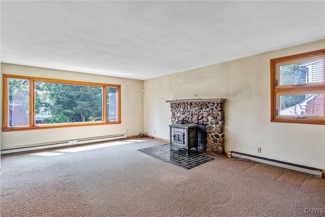 Empty room, Fireplace, Interior