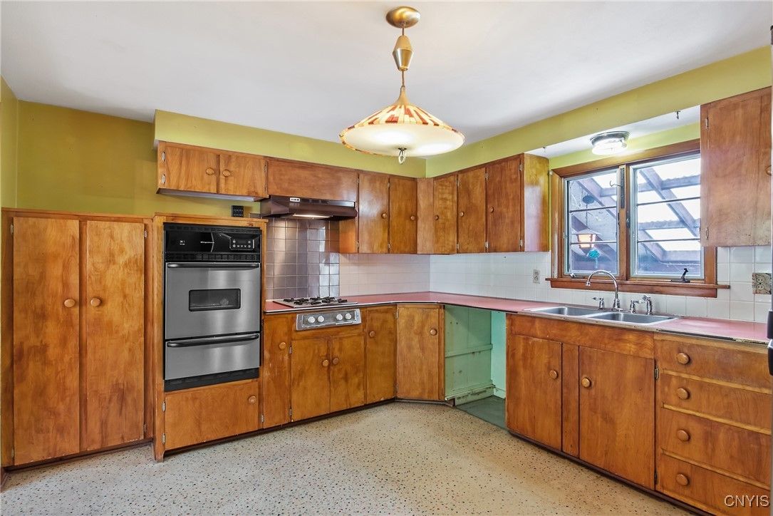 Interior, Kitchen, Pendant Lights, Stainless Steel Appliances, Tile Countertops