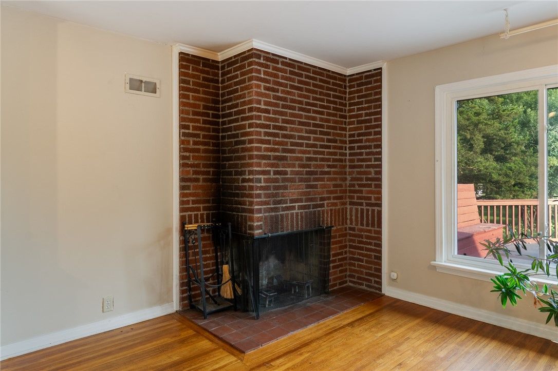 Fireplace, Interior, Stone Walls, Wood Texture Flooring