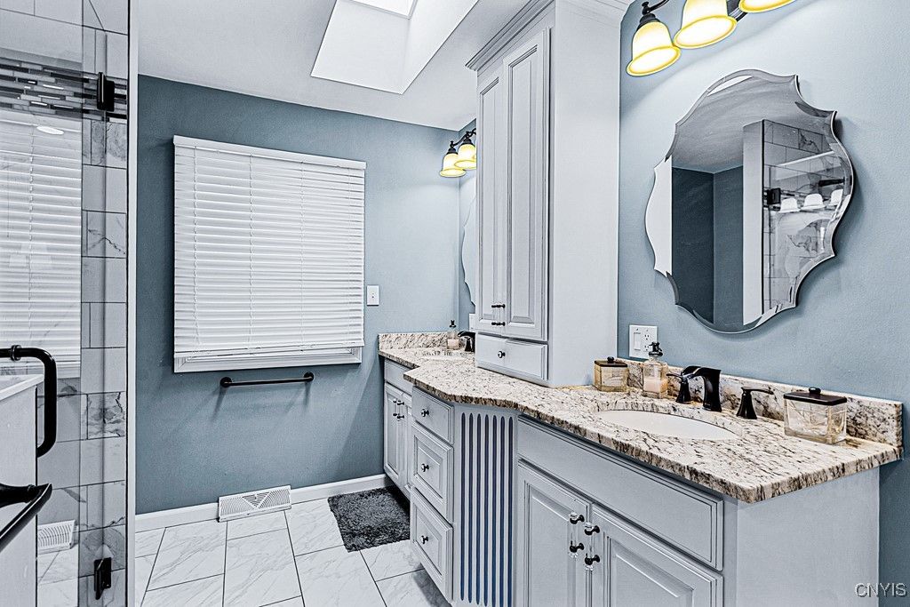 Bathroom, Dual Sink Vanities, Interior, Marble