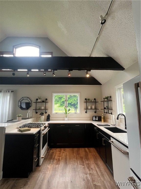 Interior, Kitchen, Wood Texture Flooring