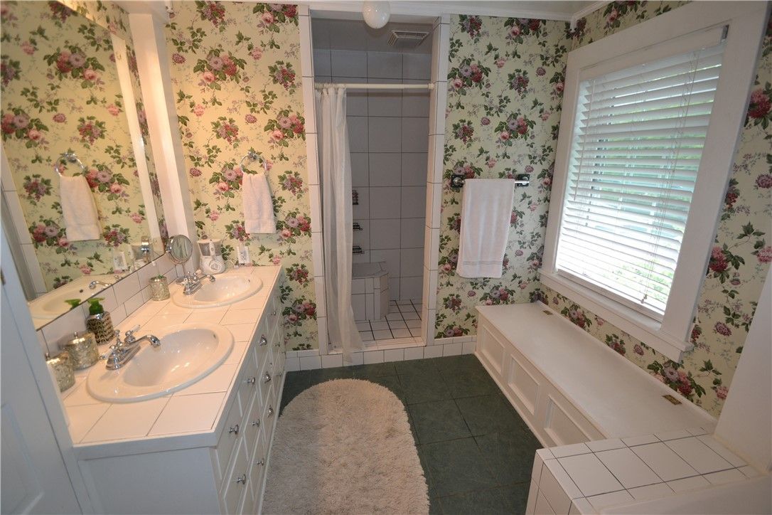 Bathroom, Dual Sink Vanities, Glass Shower, Interior, Tile Countertops
