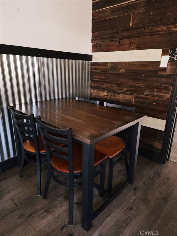 Dining room, Interior, Wood Texture Flooring, Wooden Walls