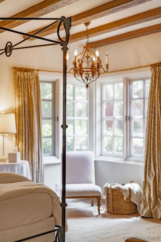 Bedroom, Chandelier, Interior